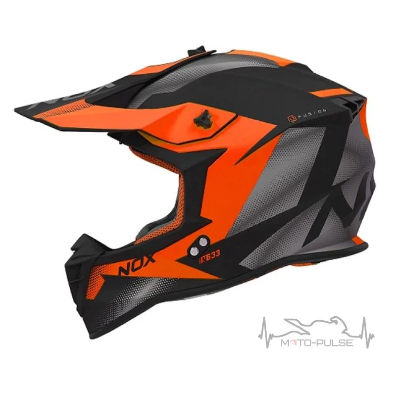 Мотошолом NOX N633 Fusion Black/Orange XL