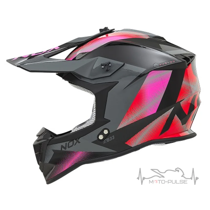Мотошлем NOX N633 Fusion Gray/Pink S