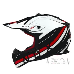 Мотошлем NOX N633 Airshock White/Black/Red XL