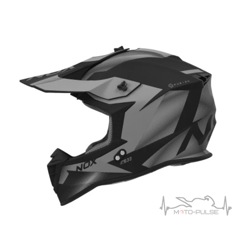 Мотошлем NOX N633 Fusion Black/Titanium ( Размер: L )