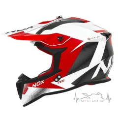 Мотошлем NOX N633 Fusion White/Red ( Размер: M )