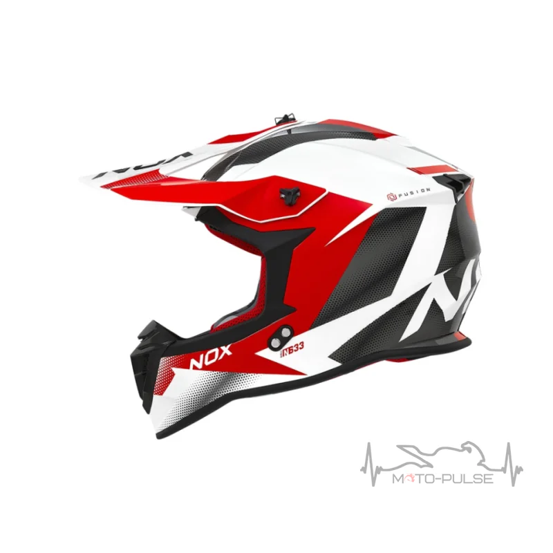 Мотошлем NOX N633 Fusion White/Red L
