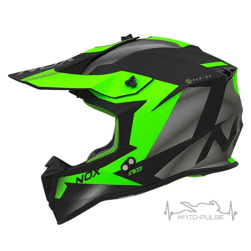 Шлем NOX N633 Fusion Black/Green M