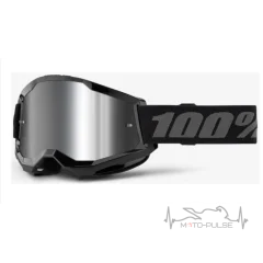 Очки 100% STRATA 2 Goggle Black - Mirror Silver Lens