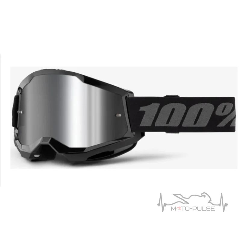 Очки 100% STRATA 2 Goggle Black - Mirror Silver Lens