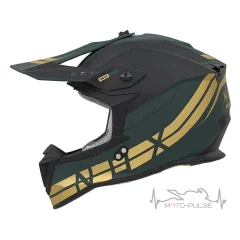 Мотошлем NOX N633 Airshock Matte Green/Gold (XL)