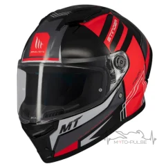 Мотошлем MT Stinger 2 Tron B15  черный/красный (M)