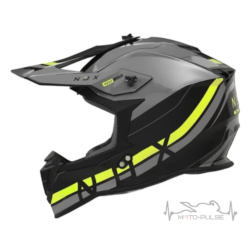 Мотошлем NOX N633 Airshock желтый (XL)