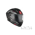 Мотошлем MT Atom 2 SV BAST D5 матовый черный/серый/белый (M)