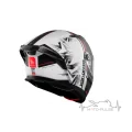 Мотошлем MT Braker SV Charm A1 матовий чорний/білий (L)