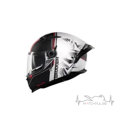 Мотошлем MT Braker SV Charm A1 матовый черный/белый (XL)