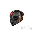 Мотошлем MT Braker SV Charm B4 матовый черный/оранжевый (L)