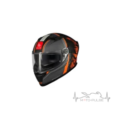 Мотошлем MT Braker SV Charm B4 матовый черный/оранжевый (L)