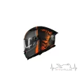 Мотошлем MT Braker SV Charm B4 матовый черный/оранжевый (L)