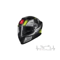 Мотошлем MT Braker SV Fury C6 черный/белый/желтый (L)
