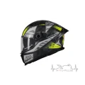 Мотошлем MT Braker SV Fury C6 черный/белый/желтый (L)