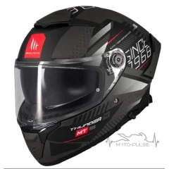Мотошлем MT Thunder 4 Luminance D1 матовый черный/серый (L)