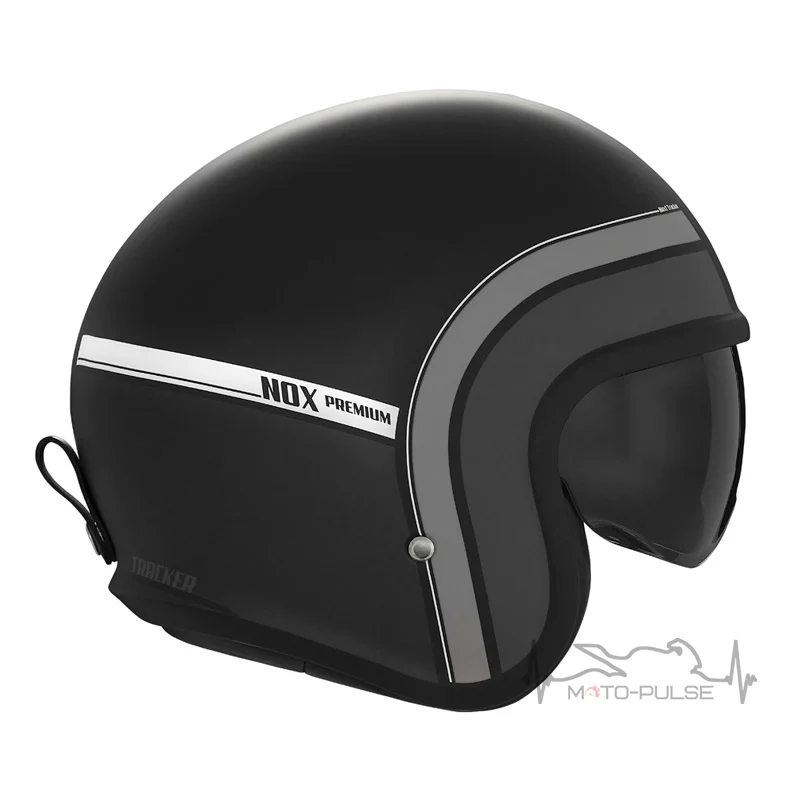 Мотошлем NOX Jet Heritage матовый черный/серый (XL)