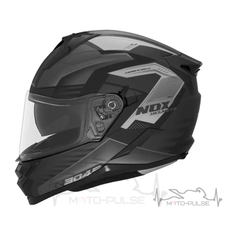 Мотошлем NOX N304S Carver матовый черный/серый (XXL)