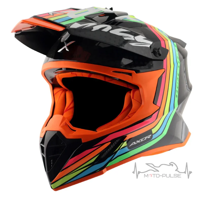 Мотошлем AXOR X-CROSS Graphics (Черно-цветной) M