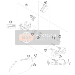 Шланг тормозной задний в сборе с наконечниками (655 mm) KTM EXC 54813070200