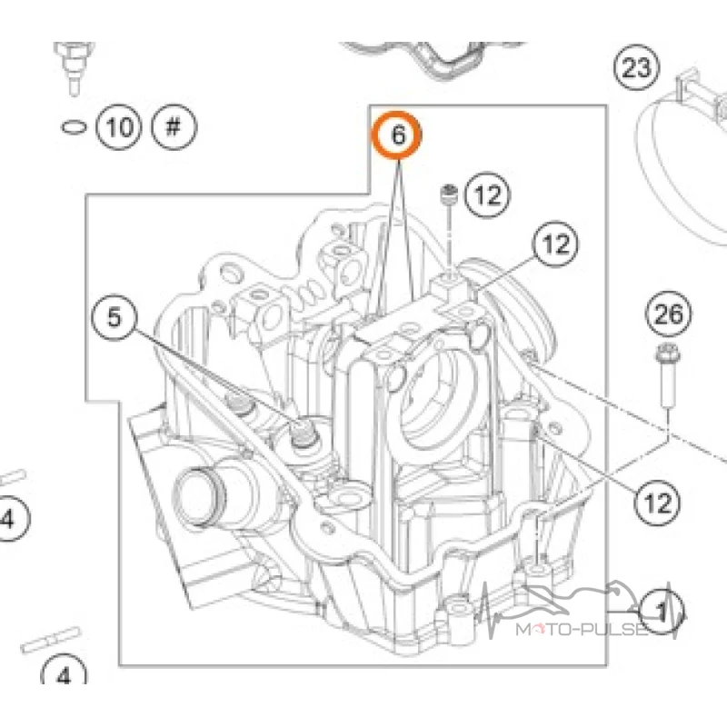 Направляющая клапана (Впуск) KTM 690 60036025101 / 60036025100 / 60036025000
