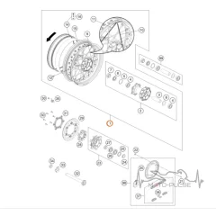 Диск задний (5,0x17) KTM 690 SMC R (2020-2026) 75010101144C1A