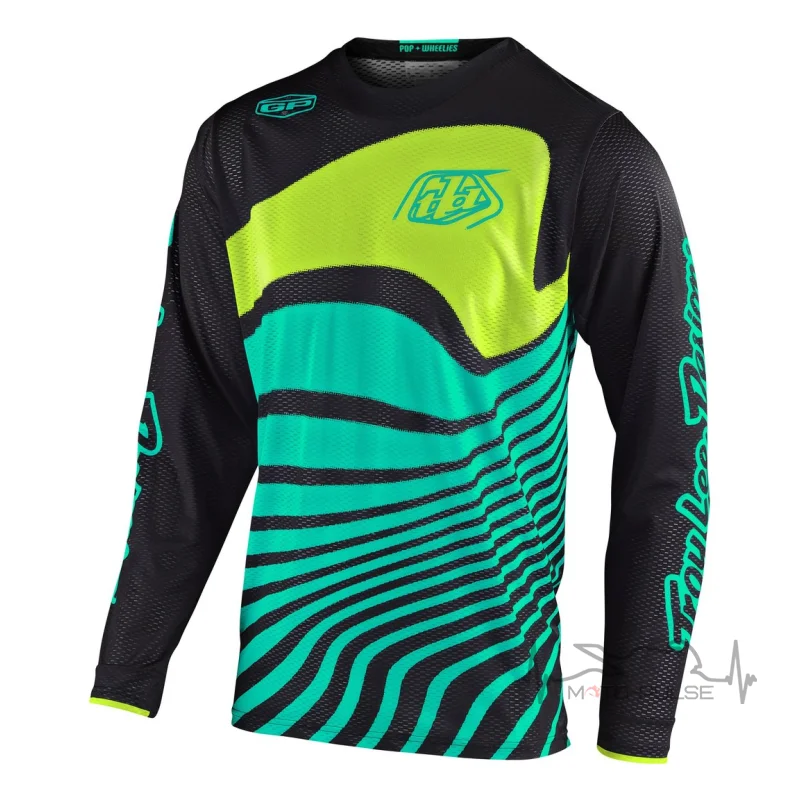 Джерси TLD GP AIR JERSEY [DRIFT BLACK / TURQUOISE] размер XXL
