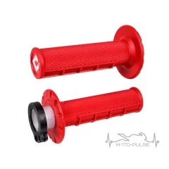 Мото грипсы ODI HALF-WAFFLE MX V2 Lock-On Red