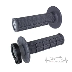 Мото грипсы ODI HALF-WAFFLE MX V2 Lock-On Graphite