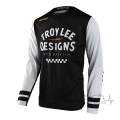 Мото джерси TLD Scout GP Jersey RIDE ON [BLACK/WHITE] XL