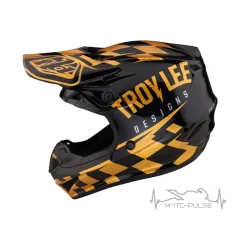 Мотошлем TLD SE4 POLYACRYLITE HELMET RACE SHOP [BLACK/GOLD] L