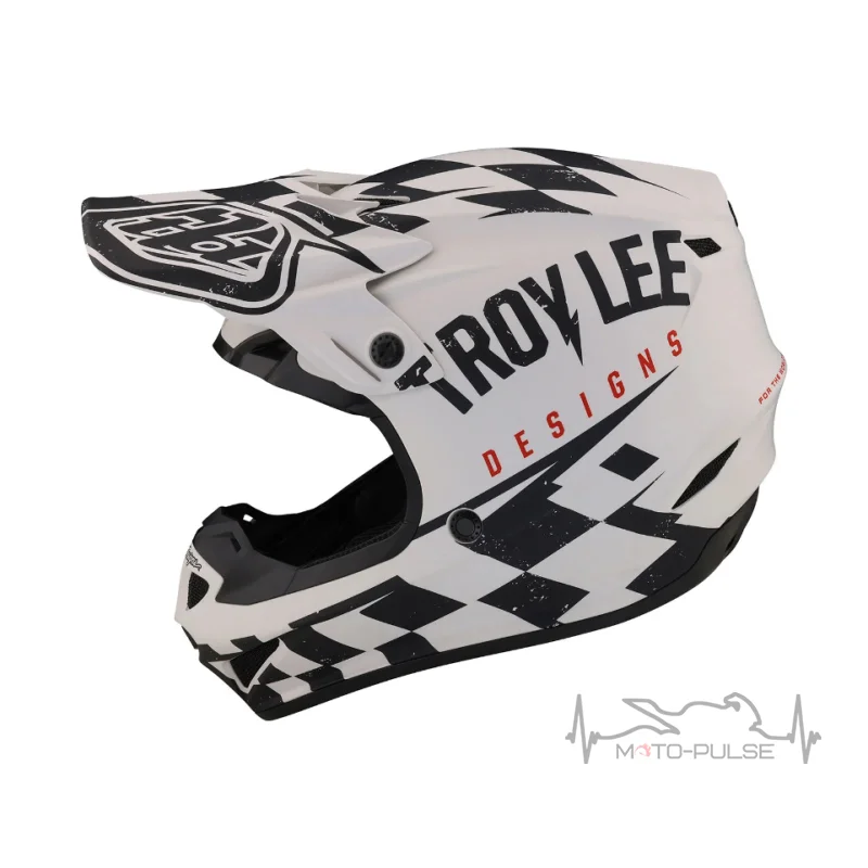 Мотошлем TLD SE4 POLYACRYLITE HELMET RACE SHOP [WHITE/BLACK] XL