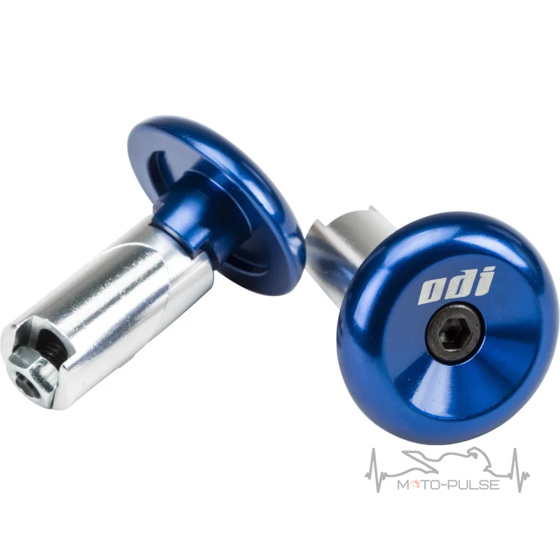 Баренды ODI Aluminum End Plugs w/Lasered Logo BLUE
