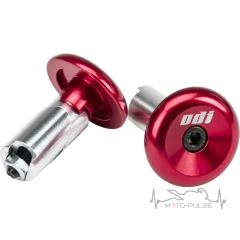 Баренды ODI Aluminum End Plugs w/Lasered Logo Red