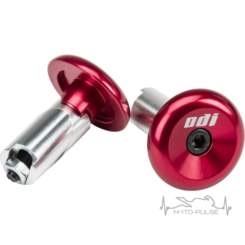 Баренды ODI Aluminum End Plugs w/Lasered Logo Red