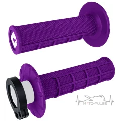 Мото грипсы ODI HALF-WAFFLE MX V2 Lock-On Purple