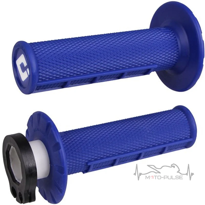 Мото грипсы ODI HALF-WAFFLE MX V2 Lock-On BLue