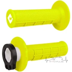 Мото грипсы ODI HALF-WAFFLE MX V2 Lock-On FLO-Yellow