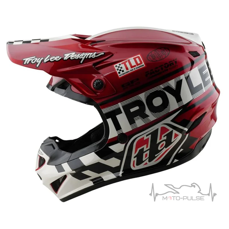 Мото шлем TLD GP PRO HELMET; FIFTY-50 [WHITE / RED] M