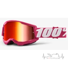 Очки 100% STRATA 2 Goggle [Pink] - Mirror Red Lens