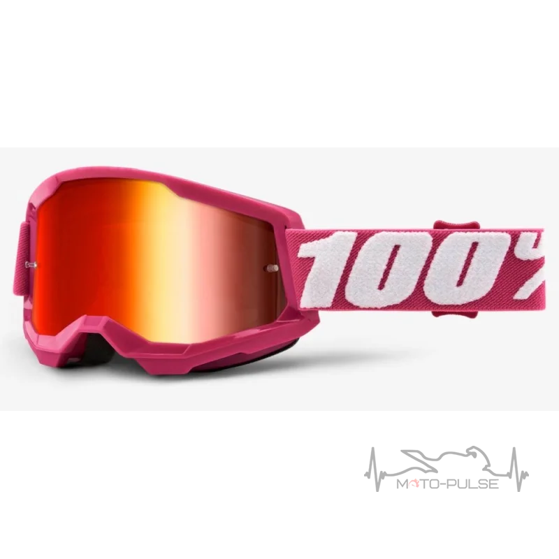 Очки 100% STRATA 2 Goggle [Pink] - Mirror Red Lens